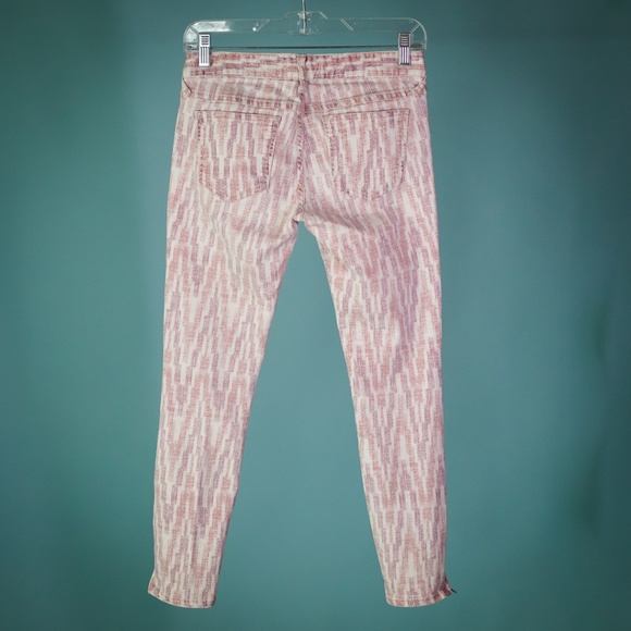 Free People Size 26 Red White Skinny Pants - Picture 6 of 6